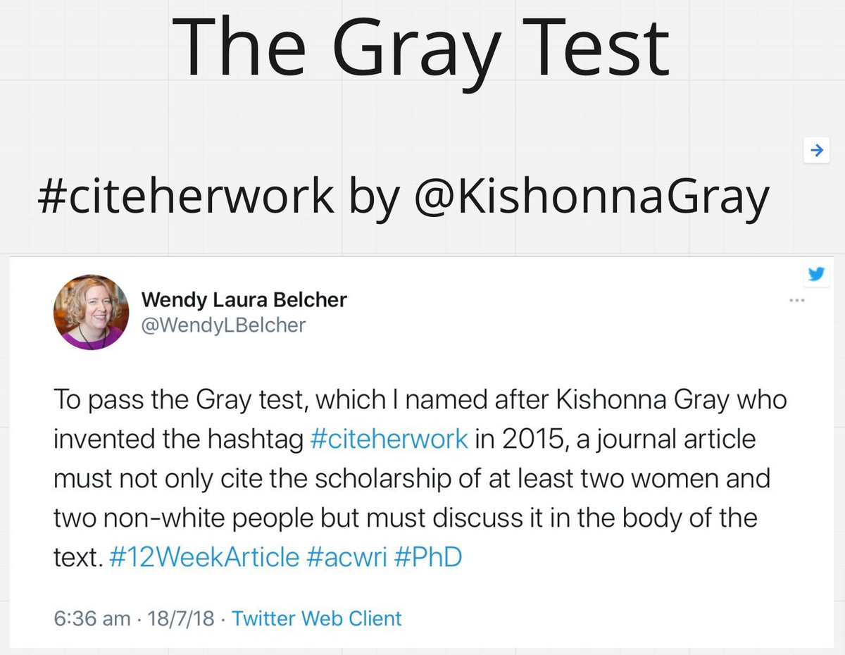 BeverleyBMiles's tweet photo. Timely reminder

“Who you cite either upholds or unsettles the geopolitical economy of ideas.”

#bibliodiversity @lesliekwchan 
#citeherwork @KishonnaGray @WendyLBelcher
#shutdownacademia @Bali_Maha 
#radicalcitation #intellectualgeneaology @SaraNAhmed
#citeblackwomen https://t.co/LU5M4rGkk8