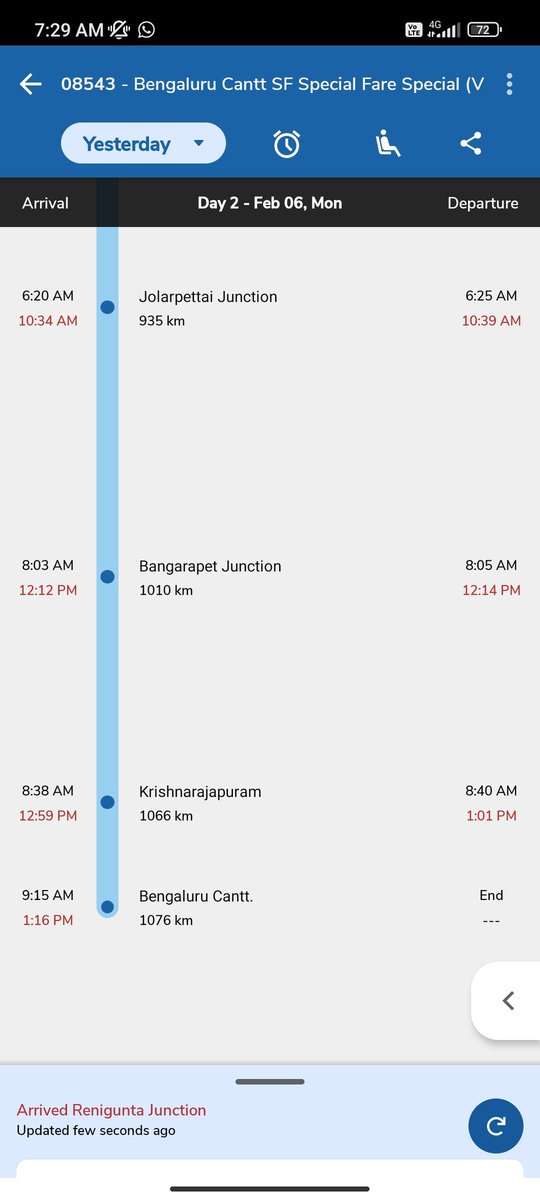 ata_592's tweet photo. 4 hours late.. Are you serious @IRCTCofficial 
This is what special means I guess
Train Number 08543 https://t.co/lkpZvqNIRF