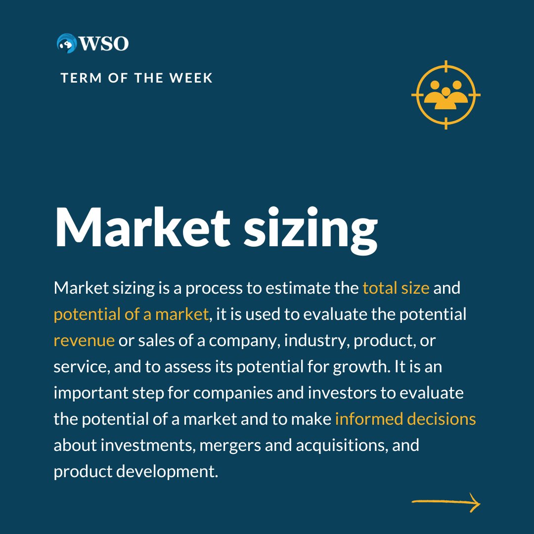 WallStreetOasis's tweet photo. Size up your knowledge! Stay ahead of the game with our terminologies 📈 #MarketSizing #BusinessStrategy #InvestmentBanking https://t.co/uvkGA4H1ui