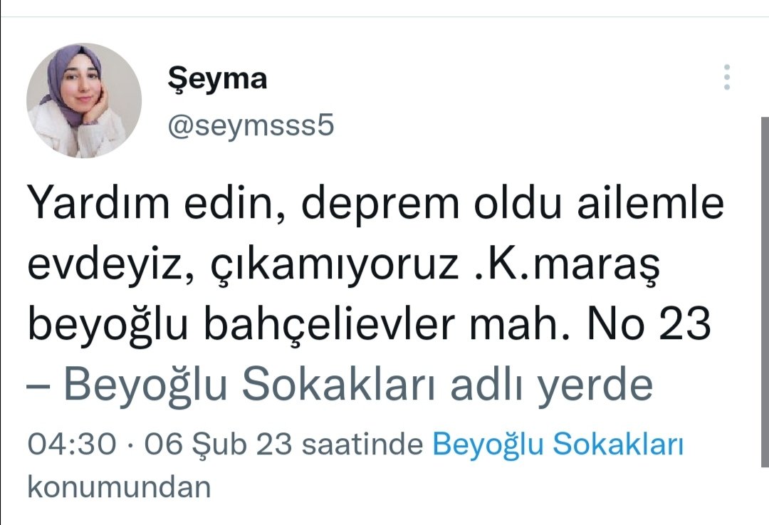 ACİL YARDIM !

#DEPREMOLDU | #HATAY