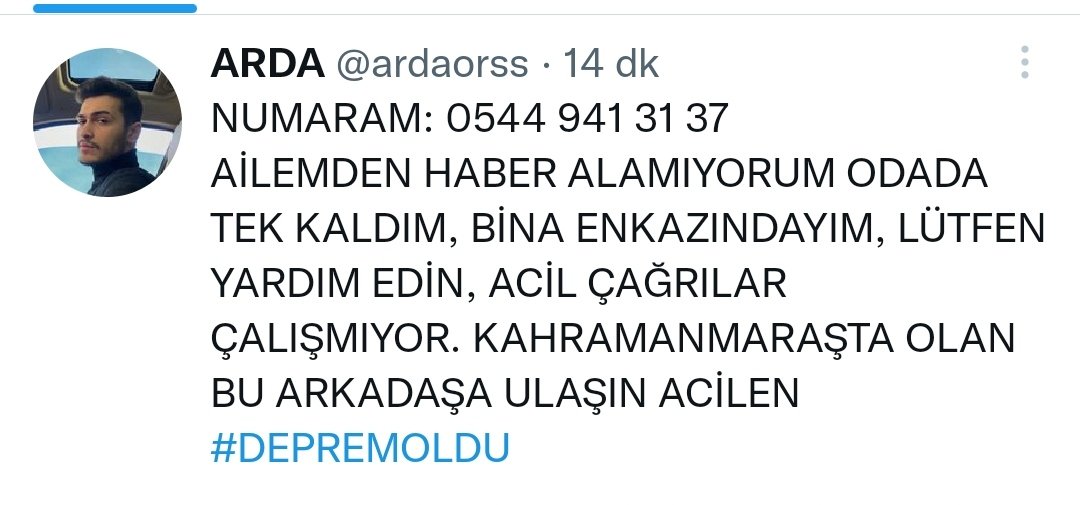 vedat_17's tweet photo. Lütfen rewet yapalım yayalım.... #DEPREMOLDU https://t.co/iPKBk1lPRD