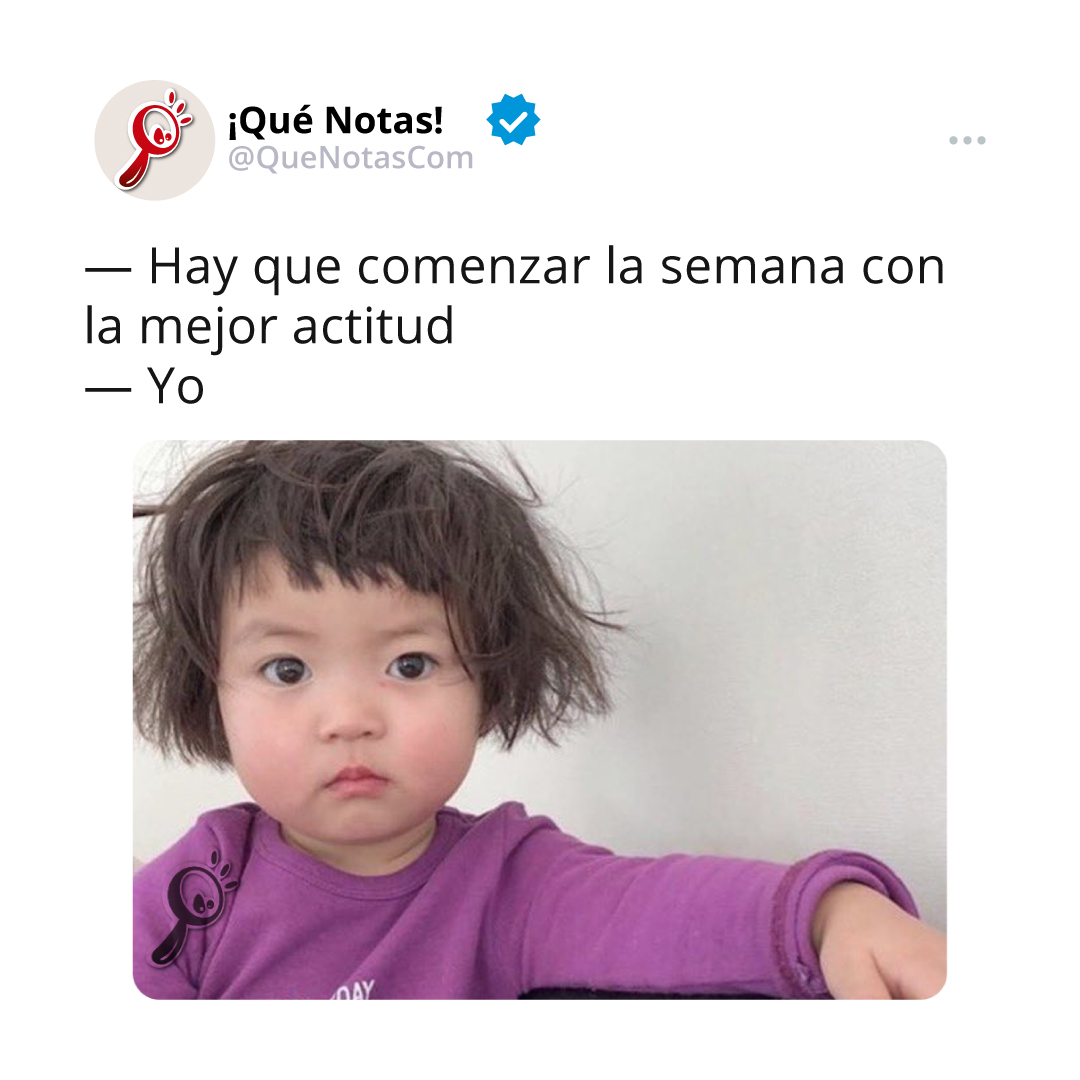 QueNotasCom's tweet image. Comenzando semana con ánimo...🤣

#QuéNotas #memes #meme #instagood #follow #memesenespañol #Niña #FelizLunes #InicioSemana #Febrero