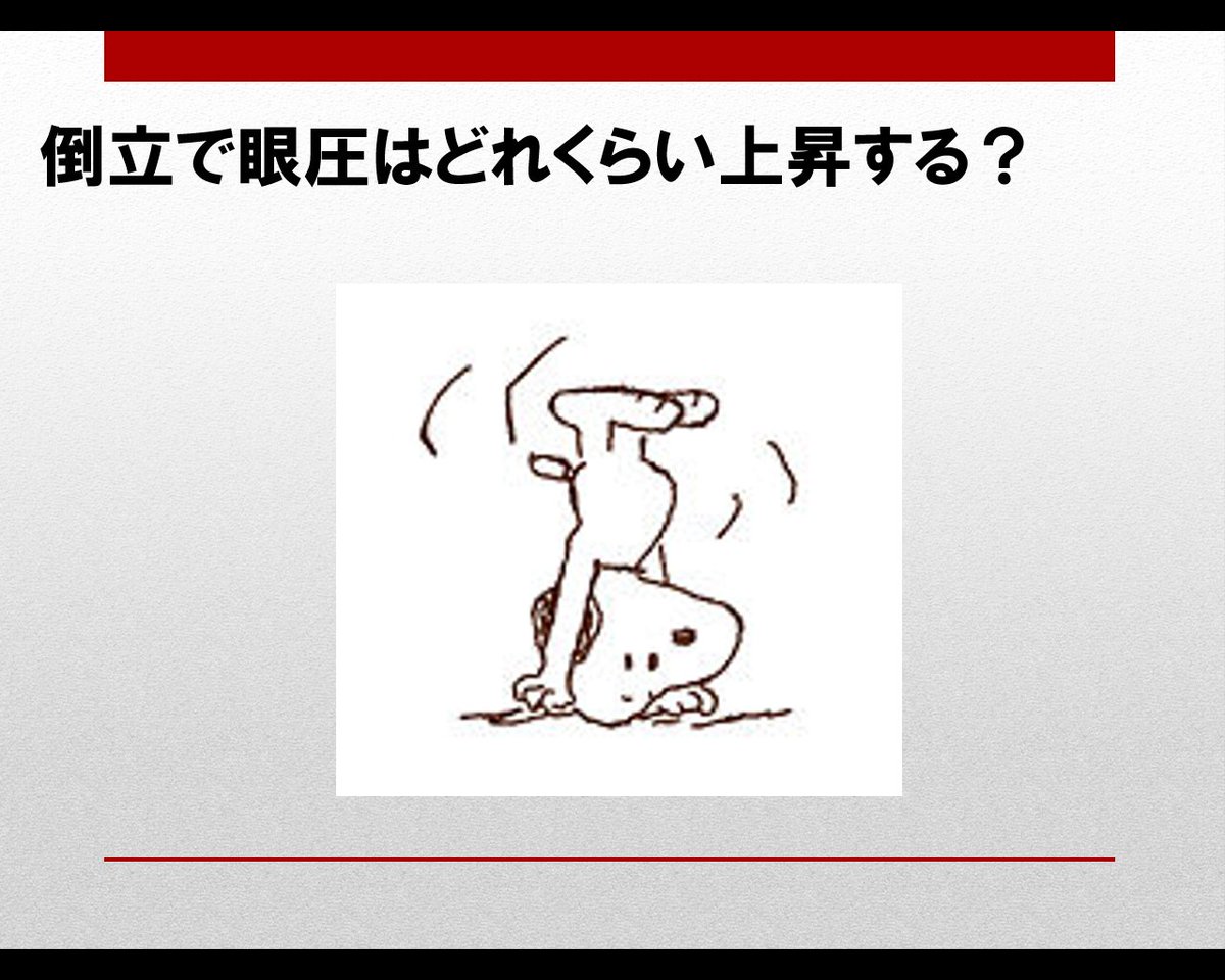 逆立ち 眼 圧