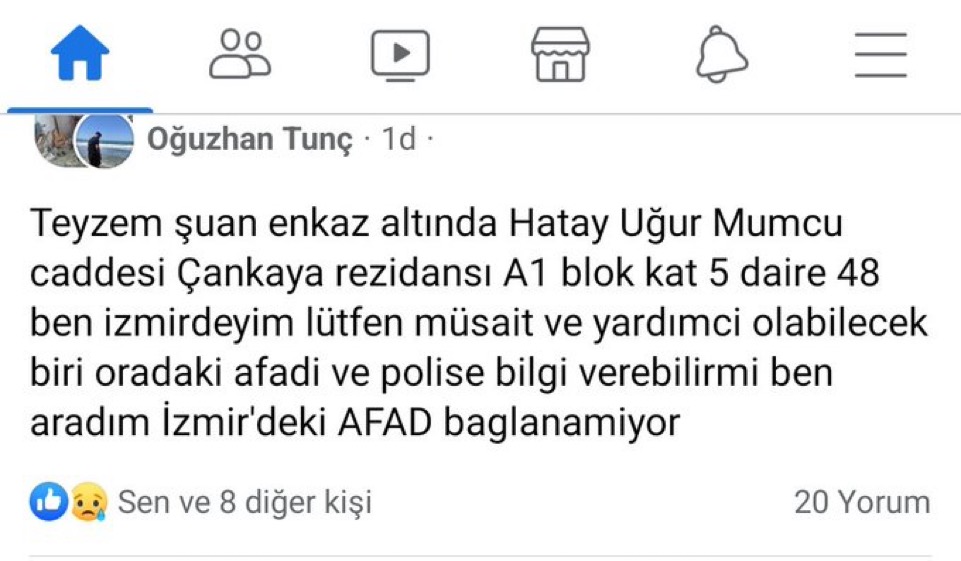 #DEPREMOLDU #Hatay yayalim acilen