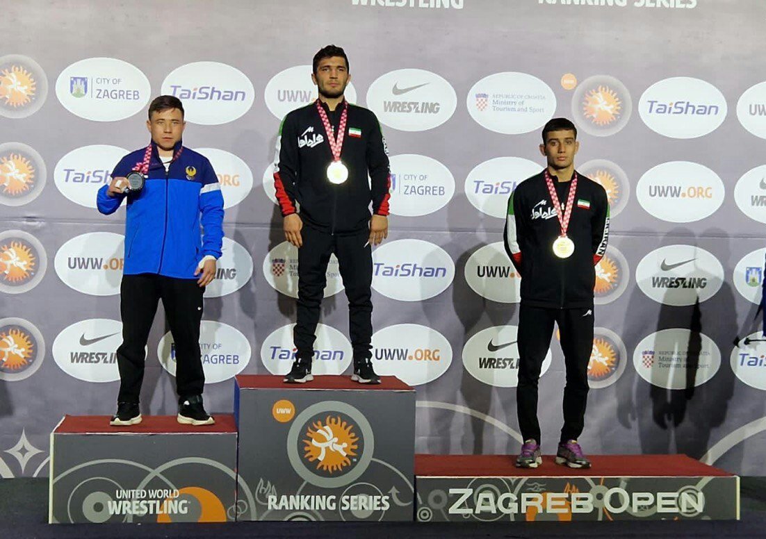 EsmaeiliParviz's tweet photo. The Iranian G-RS #Wrestling team won 4 gold, 4 silver and 5 bronze medals in the Grand Prix #Zagreb Open; and became the champion. 🇮🇷✌️
Sunday results:
🥇 and 🥉in 55 kg
🥇 in 60 kg
🥈 in 72 kg
🥇 and 🥉 in 82 kg
🥉 in 130 kg
#WrestleZagreb
#IRAN https://t.co/PxBNg1kZNB