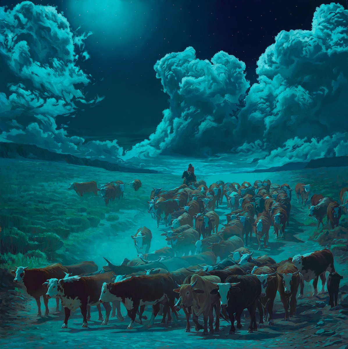 القمراء في لوحات الفنان الفرنسي المعاصر مارك ماجيوري