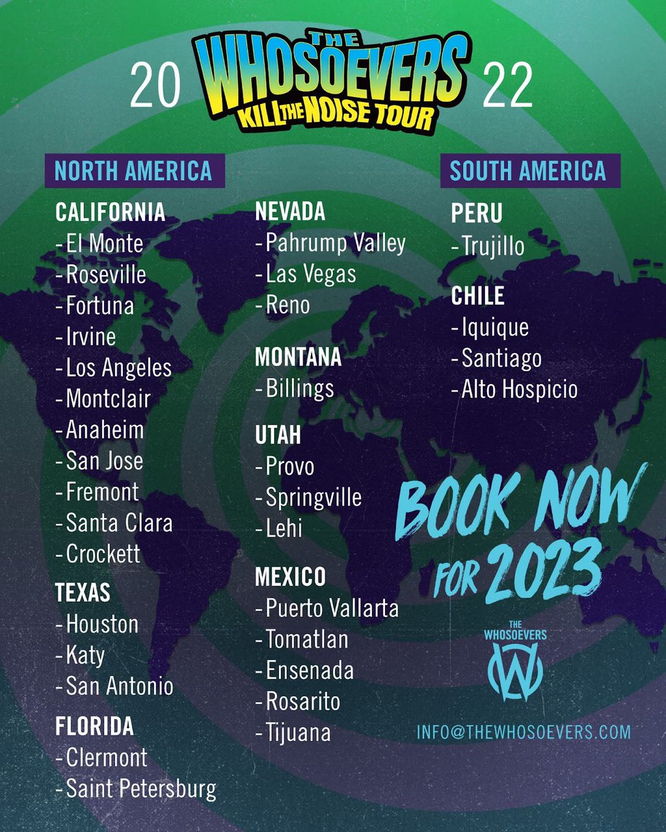 We had a BUSY 2022 but are wanting to DOUBLE the impact in 2023!!
Now Booking at info@thewhosoevers.com!!