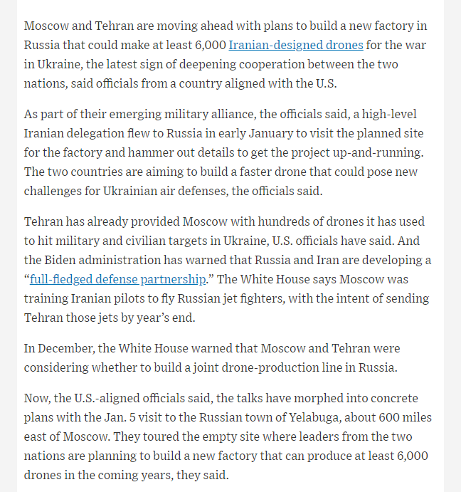 [情報] 伊朗準備協助俄國建立自殺無人機產線