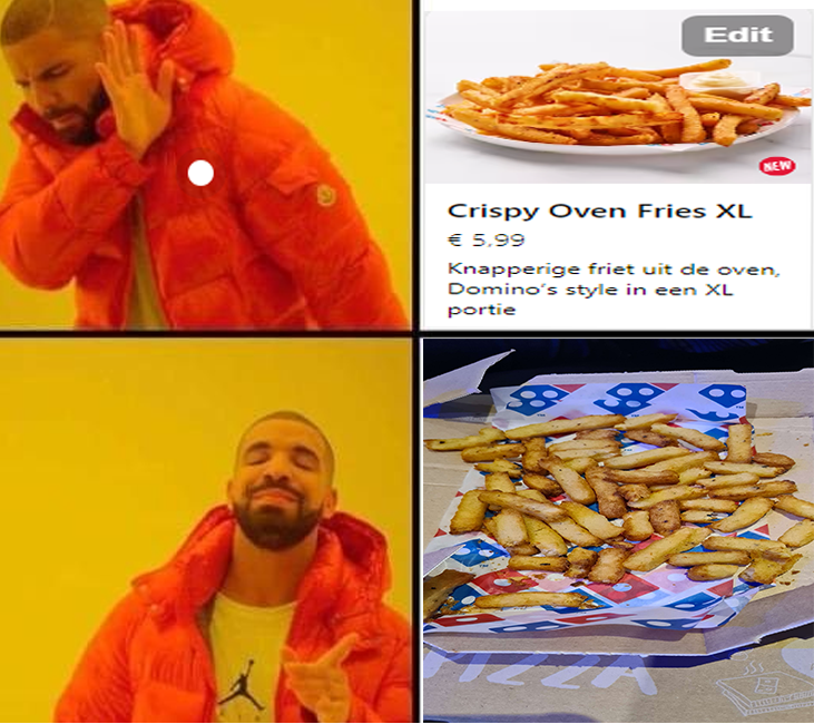 KArcheage's tweet photo. @dominospizzanl #goudenregenstraat
#xlfries 6 euro voor dit https://t.co/gWzCwBleVO