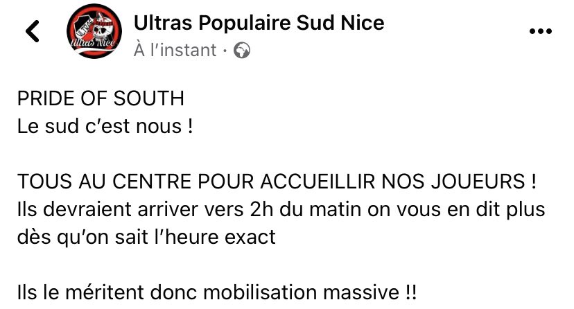 FansOgcn's tweet photo. 🚨 TOUS AU CENTRE 2h ! #OGCNice https://t.co/RZhi5OUANa