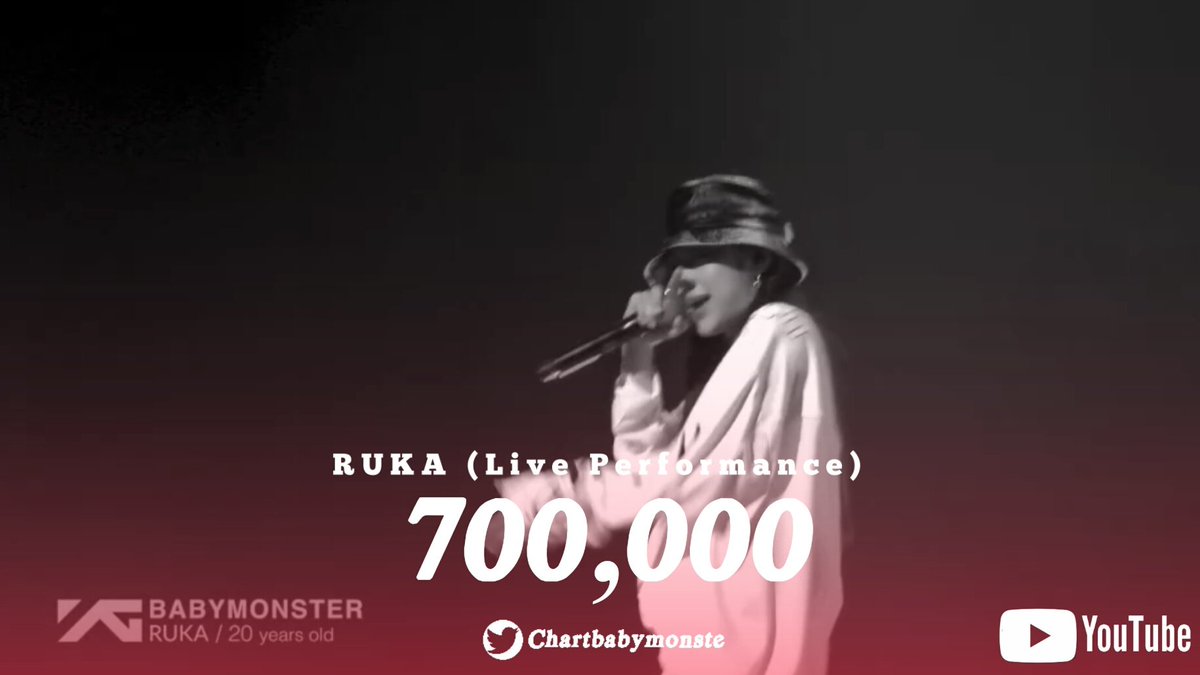 ChartBabymonste's tweet photo. #BABYMONSTER (#7) RUKA (Live Performance) has surpassed 700K views on YouTube in 6 hours and 50 minutes.
#베이비몬스터 #7th_Member #RUKA #루카스 #BABYMONSTER_RUKA https://t.co/BH8JIJR1TO