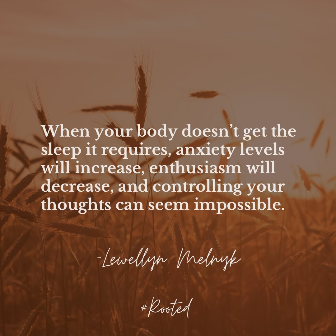 LewellynMelnyk's tweet photo. #rooted #sleepbetter #mentalhealthtips #getmoresleep https://t.co/qRDLq1wx8P