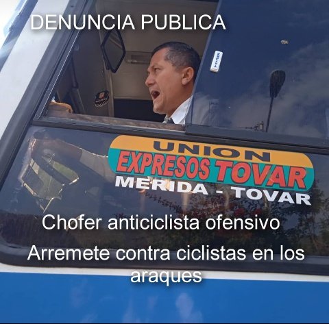 TrafficMerideno's tweet photo. Pendientes de este Señor que arremete contra los Ciclistas. 
Unión de Expresos #Tovar #05Feb #Mérida https://t.co/o8y3FbGcPM