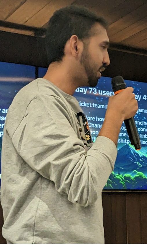 schwentker's tweet photo. .@madhukar_01 presents https://t.co/AfPn7LmXSI
Make your own Cricket team and bowling order
* 400+ users
* Build short version of game as onboarding experience
* Posted to Reddit, Discord, WhatsApp
* Leveraging @sveltejs @Redisinc
@_buildspace #nws2 https://t.co/W3Z0djctNJ