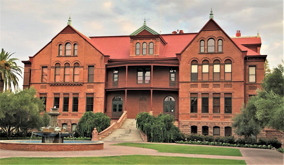 michaelcrow's tweet photo. This weekend marks the 125th anniversary of the dedication of Old Main. Next time you walk, bike or drive by, take a minute to enjoy this beauty, the heart of many Sun Devil memories.  https://t.co/2aCS2YJqdk https://t.co/cYGDiJxzxw