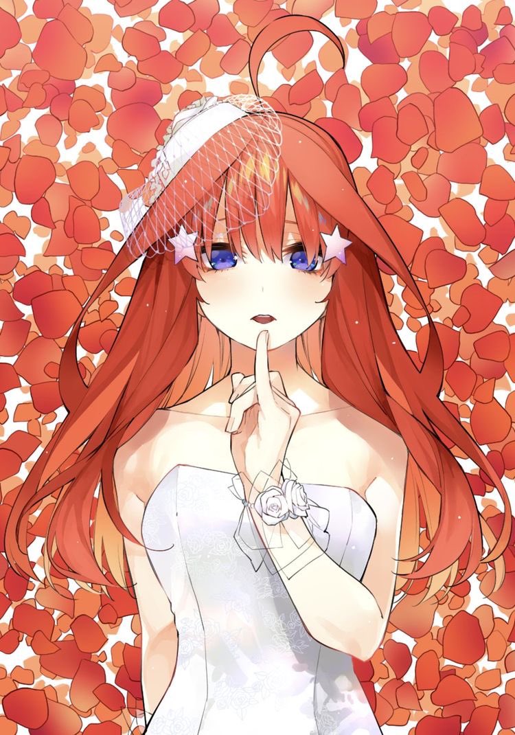 砂誠リチャオブライエンさんがTwitterに投稿した中野五月(五等分の花嫁)のイラスト。