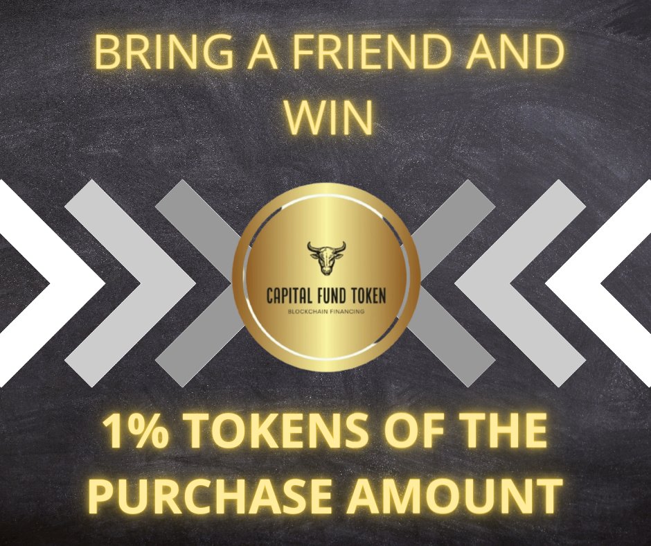 CFundToken's tweet photo. 🇺🇸Bring a friend and get 1% tokens!
  Rules:
  Just the referred friend send the transaction hash to CEO Lucas along with the telegram and wallet of your referred friend!
  The referal friend will also send the same hash to the CEO  
https://t.co/auPr6rbl43 https://t.co/uALxRfKsaK