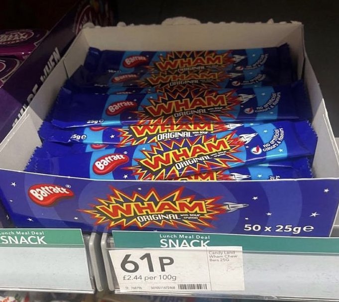 61p for a Wham bar. This country is a joke.