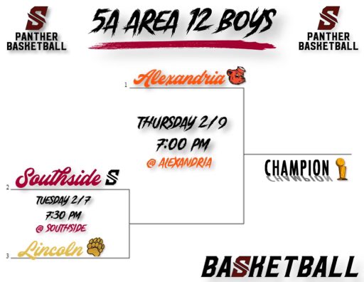 5A Area 12 Tournament Schedule