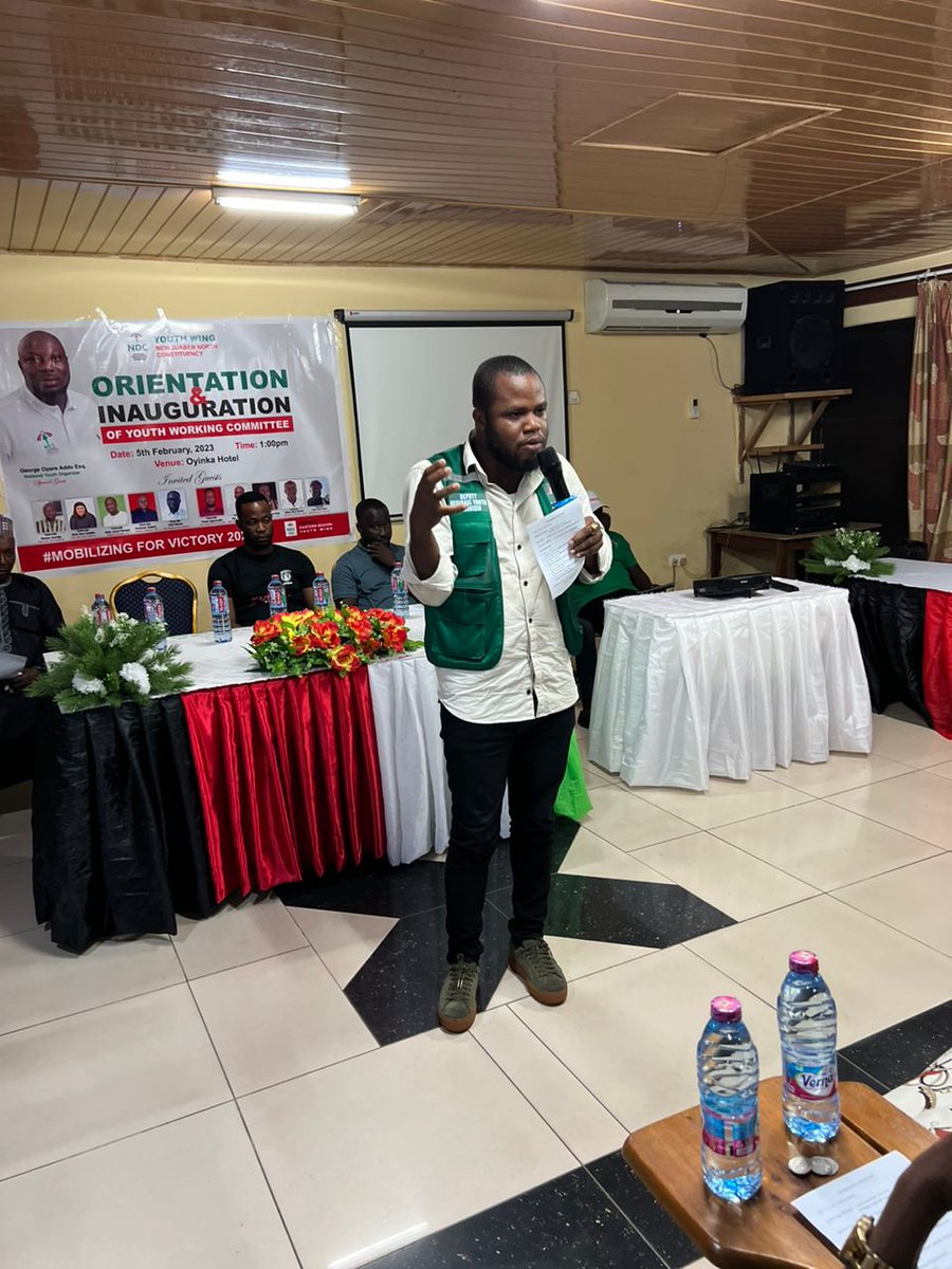 NatGTetteh's tweet photo. This afternoon, I was in New Juaben North Constituency to partake in an orientation program organized for Brnach Youth Organizers. The NDC Youth Wing is poised now more than ever, to lead the charge to rescue Ghana from the grip of these nation wreckers.
#MobilizingForPower https://t.co/BGLybXm5zL