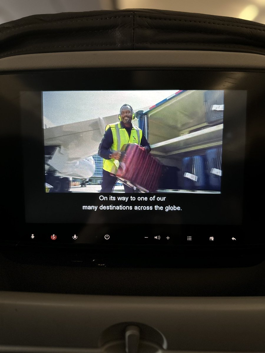 mag_dons's tweet photo. I don't fly often so imagine my surprise when I saw my @AmericanAir flight had captions for their instructional video! Now I can understand the instructions "live" with everyone else. Thank you, American Airlines! https://t.co/n7Dqp9BT3d