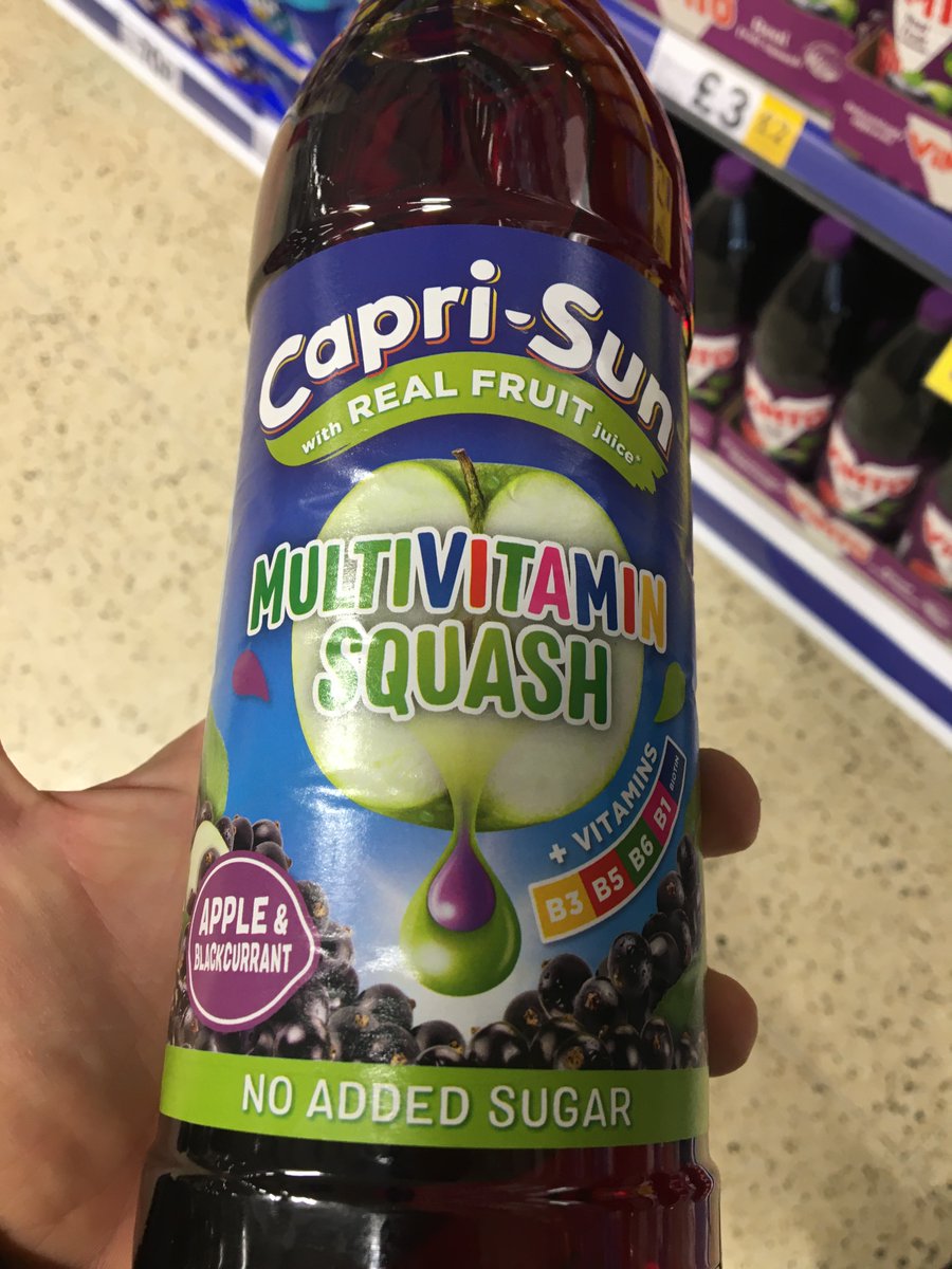 insideeat's tweet image. Capri Sun with Real Fruit Juice contains added vitamins.

The product contains 10% real fruit juice and does not contain added sugar. However, the product contains the artificial sweeteners sucralose and acesulfame-K.

#KnowWhatYouEat