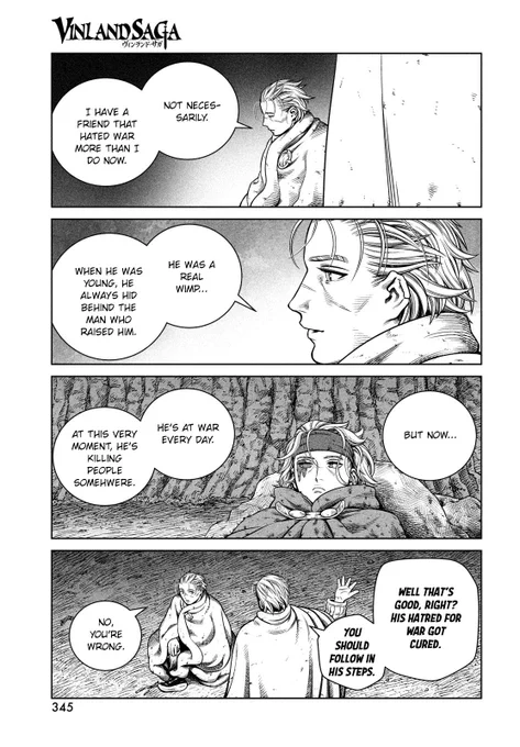 i really wish canute can see the world that thorfinn is trying to create in vinland. i think seeing thorfinn's idea come into fruition would give him some relief that his goal of a paradise on earth is attainable 