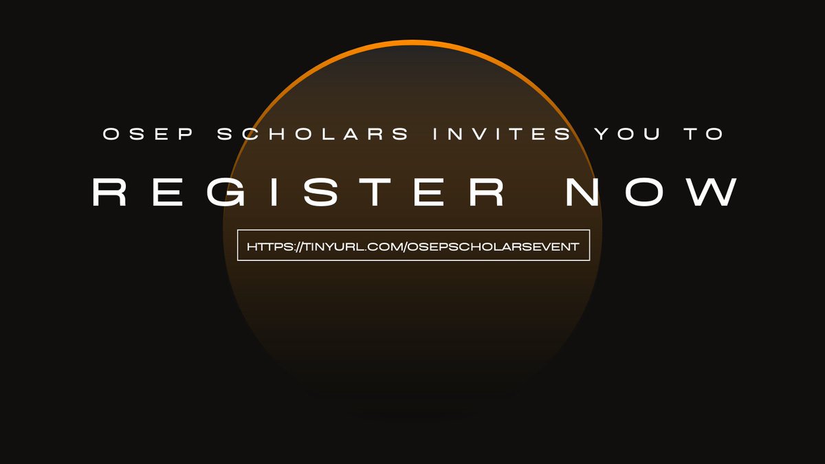 OSEP Scholars Hosts Director Valerie Williams
Thursday, February 9, 2023 
7-8pm EST
To register: tinyurl.com/OSEPScholarsEv…