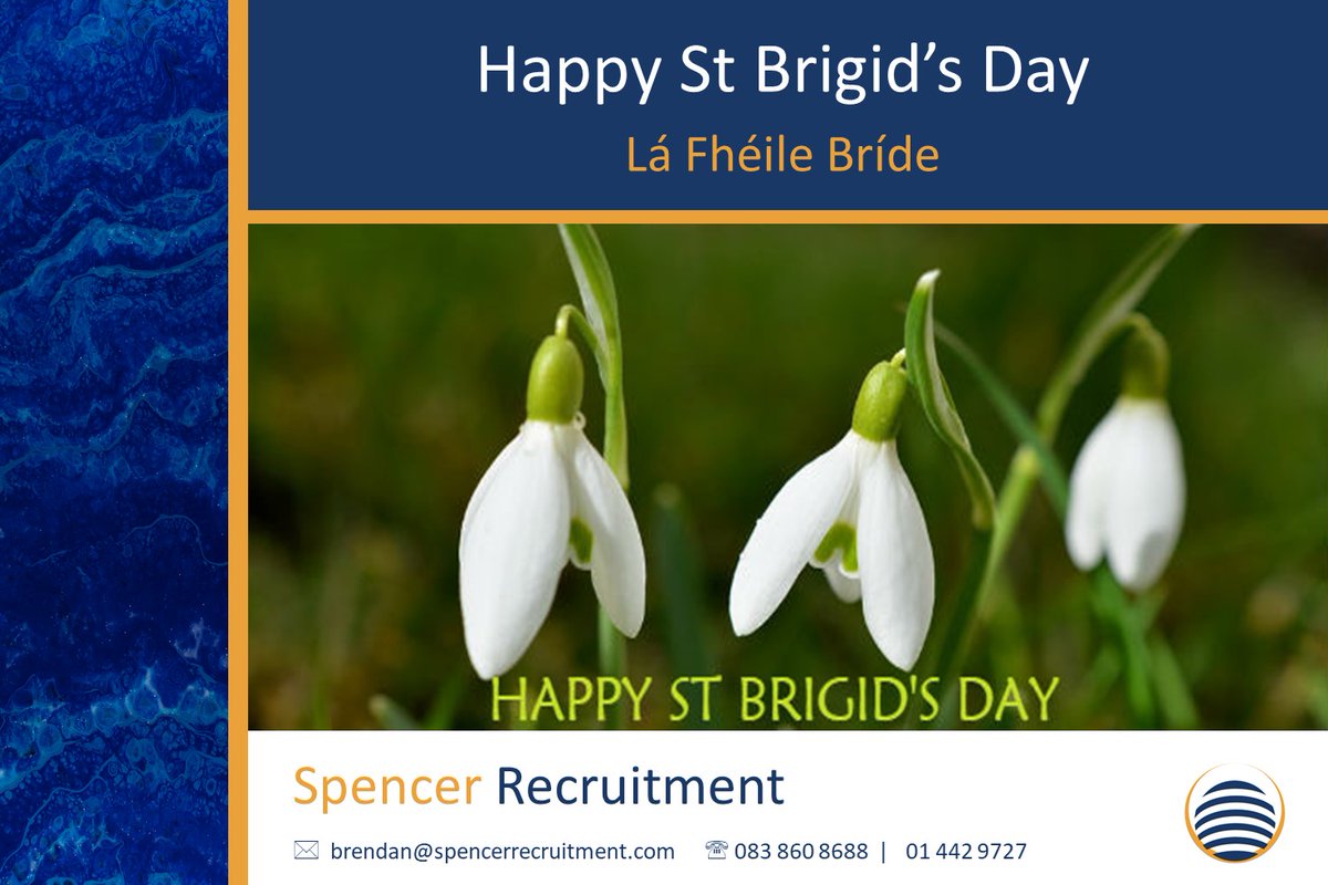 Wishing our clients, candidates and their friends &amp; families a nice and relaxing St Brigid's Day! Enjoy Ireland's new Bank Holiday - Lá Fhéile Bríde! #firstdayofspring #bankholiday #StBrigid #BankHolidayWeekend