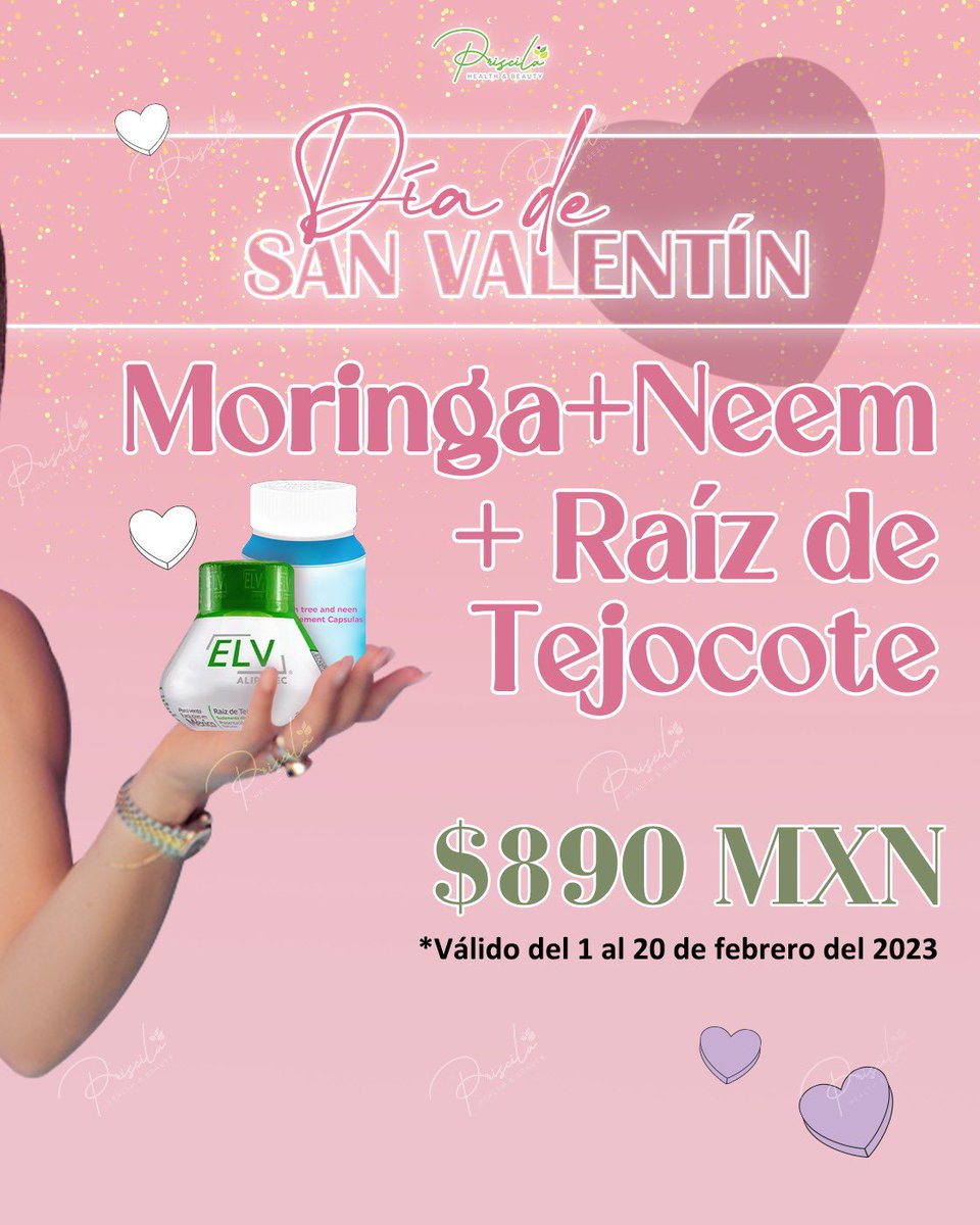 tejocoteorigin1's tweet photo. 💕SAN VALENTÍN SALE💕

💝Raíz de Tejocote de $800MXN a $690MXN

💝 Raíz de Tejocote + Moringa&amp;Neem de $890MXN 

💝Súper Paquete Reforzado Plus de $1,120MXN a $1,010 MXN

Ingresa a nuestra página web para ver todas las promociones que tenemos para ti💖
🌐https://t.co/GvVZZ07zbQ https://t.co/2WjgVCiCWG