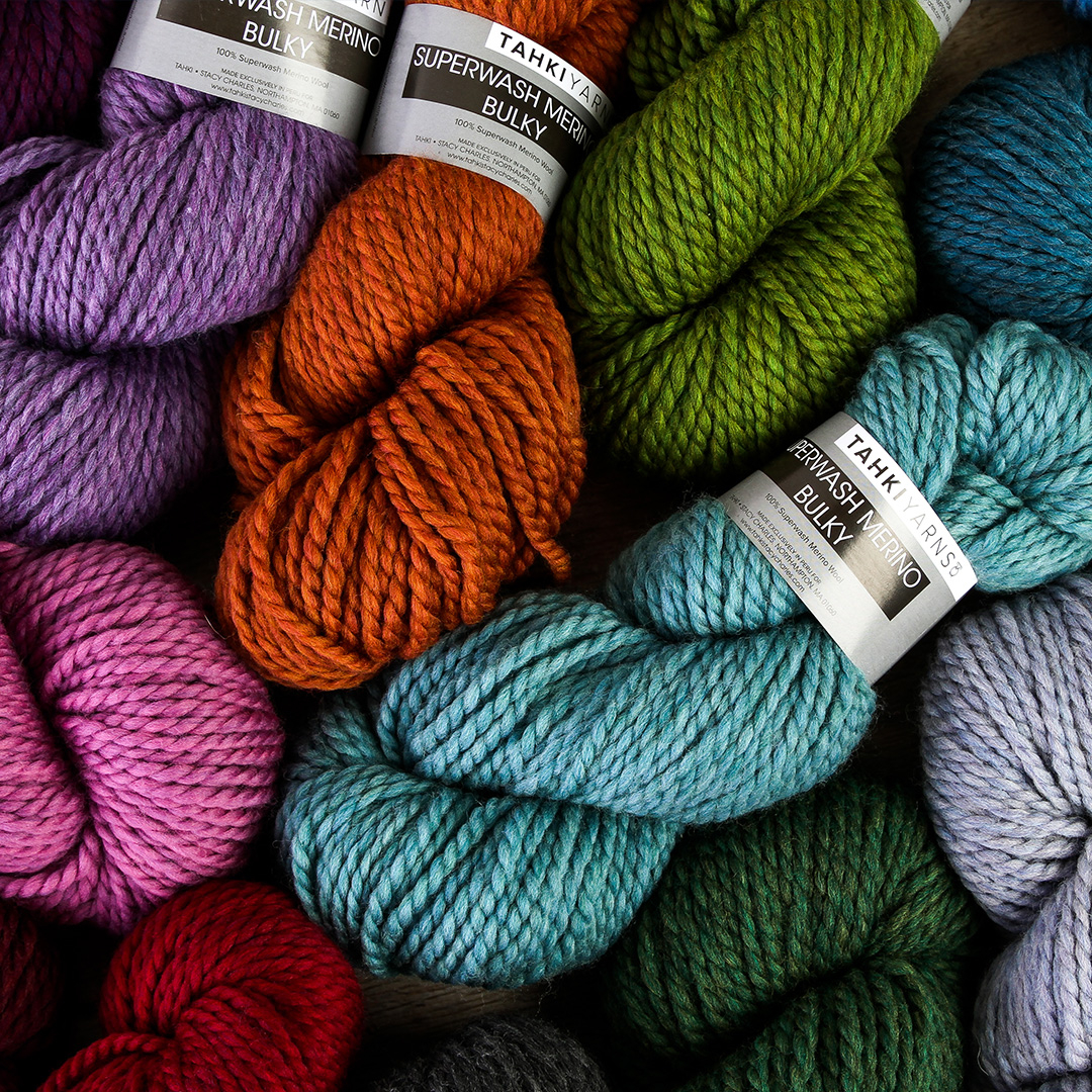 Bulky yarn is big right now - and Tahki Yarns Superwash Merino Bulky is worth trying out. It's durable like a superwash #yarn and works up into a wonderfully soft fabric with crisp stitch definition. #knit #crochet 
Find the yarn here -> bit.ly/SWMerinoBulky