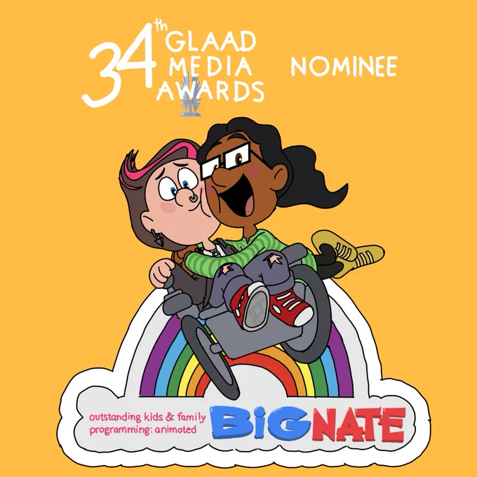 A little fanart of my favs to celebrate Big Nate's  Award nomination!If you haven't watched the Big Nate episode "Sixtween Candles" written by the incomparable Sarah Allan (and starring Bryce Charles and Ali Stroker), well, um, you should! 