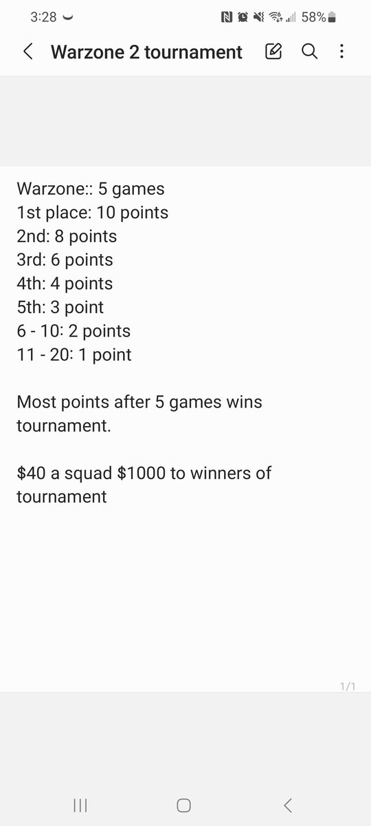 TQuaites's tweet photo. Warzone tournament my 4 vs yours for a $1000. Need some more gamers to tap in still spots left https://t.co/WbuyzwqUUU