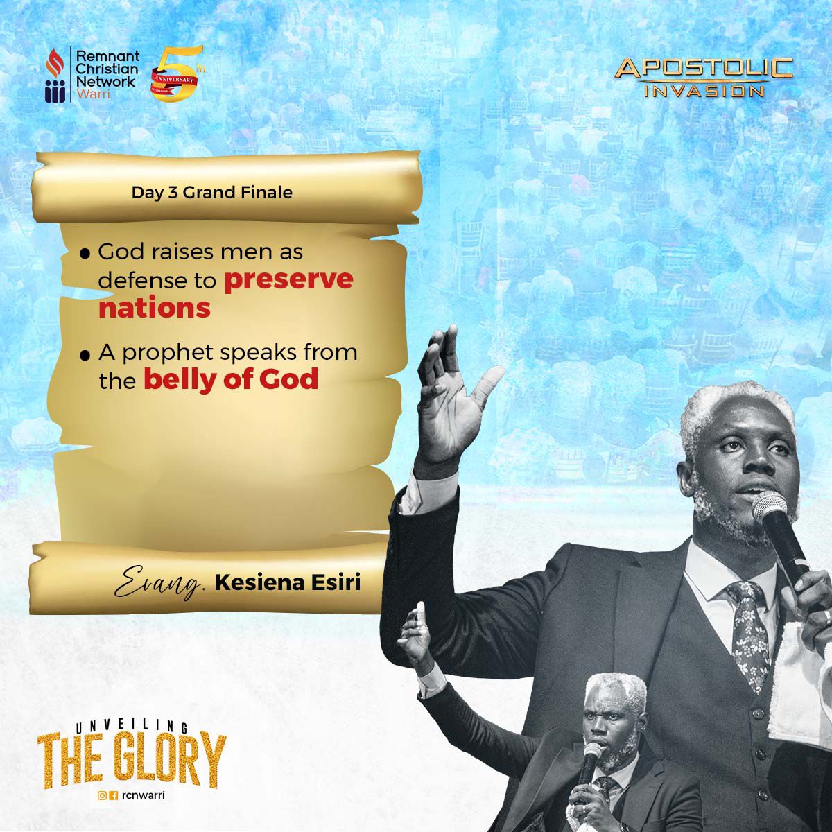 RcnWarri's tweet photo. Pictorial Excerpts Grand Finale || Apostolic Invasion
#Evang. Kesiena Esiri https://t.co/tACcSAE4Rh