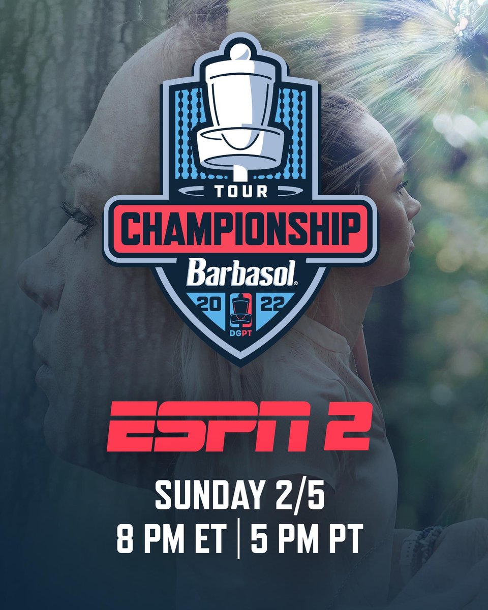 jeffspring's tweet photo. Tune in or record ESPN2 in two hours! Tour Championship recap hits at 8:00 PM Eastern. Thanks to @barbasolshave for the support on this one! 
#discgolfonespn #discgolf #dgpt #discgolfprotour https://t.co/FdPSLFvXM6
