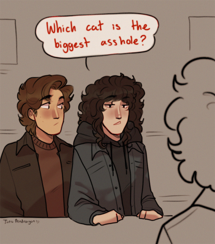 lazyjunebug's tweet photo. steddie dads ft. pets!!!
#steddie #strangerthings https://t.co/HS6606DVIK