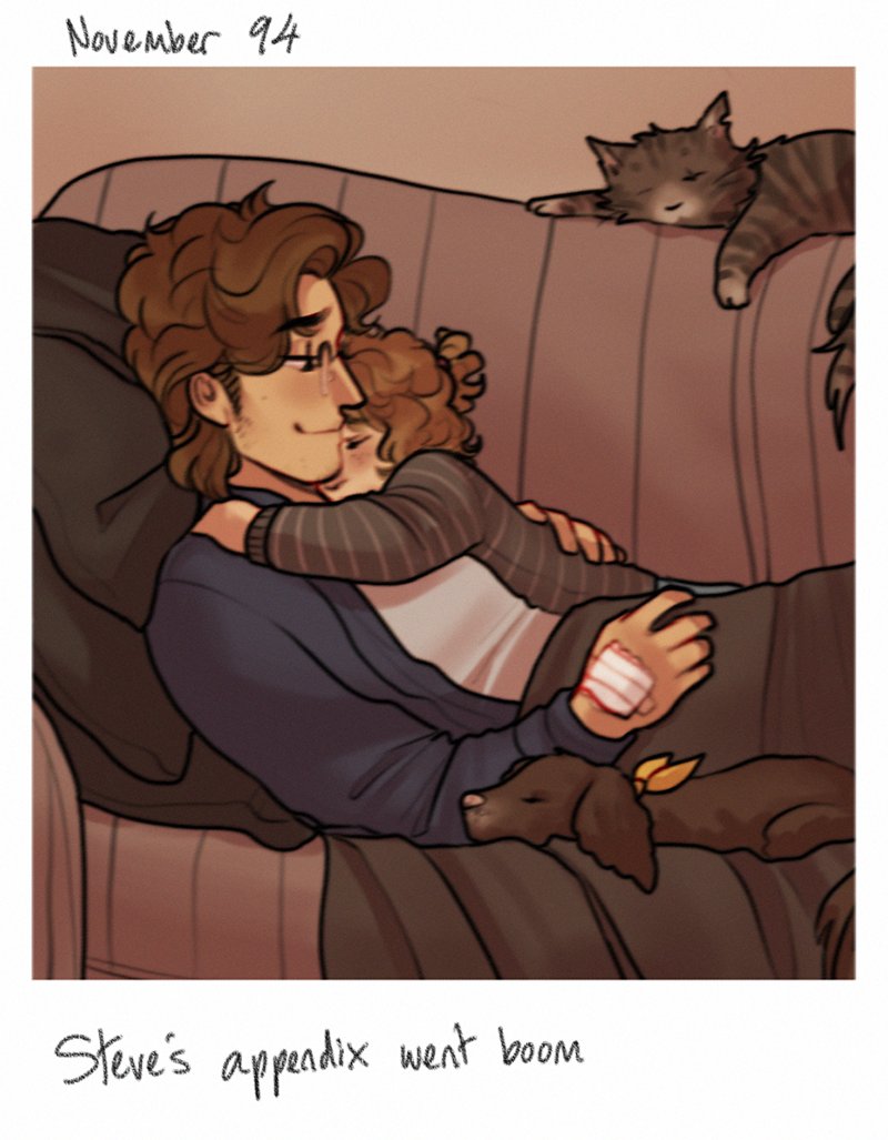 lazyjunebug's tweet photo. steddie dads ft. pets!!!
#steddie #strangerthings https://t.co/HS6606DVIK