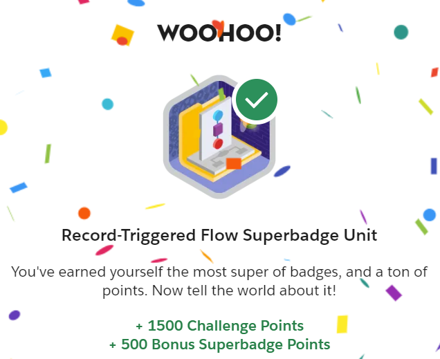 jenwlee's tweet image. Finally got around to this...#AutomateAllTheThings

Just earned the Record-Triggered Flow Superbadge Unit badge on @Trailhead and you should too! trailhead.salesforce.com/content/learn/…
