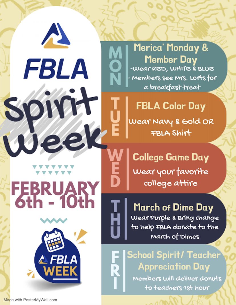 February is CTE Month and this week is FBLA WEEK! We look forward to seeing our St. James High School students and staff participate! #StjFBLAsuccess <a href="/stjKristinLorts/">Kristin Lorts</a> <a href="/STJ_Activities/">STJ Activities/Athletics</a> <a href="/STJSchools/">STJ Schools</a> <a href="/cairer_jordan/">jor</a> <a href="/mofbla/">Missouri FBLA</a>