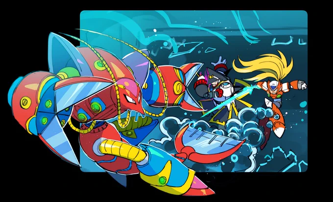 Just having fun with some concepts.Crush Crawfish (+ Zero, Colonel and Jet stingray) drawings 