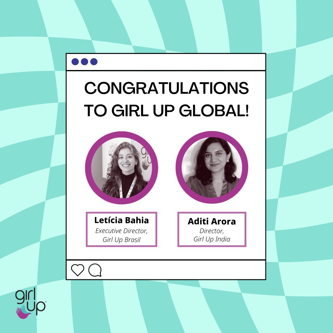 ✨Staff Spotlight✨ 🌟@girlupindia director @aditigirlupindia was selected for the #SILeaderLab! 🌟@girlupbrasil executive director @let.bahia was selected for the @riseupforgirls leadership program in #Brasil! Excited to support our global #GirlUp leaders with these learnings!