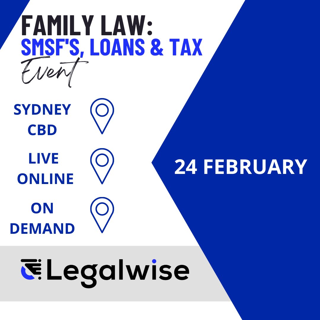 Featuring a line-up of industry-leading professionals and culminating in an unmissable Tax, SMSF, and Trust real-life hypothetical, this event is one not to be missed!
Register Now: bit.ly/3wXj5sB