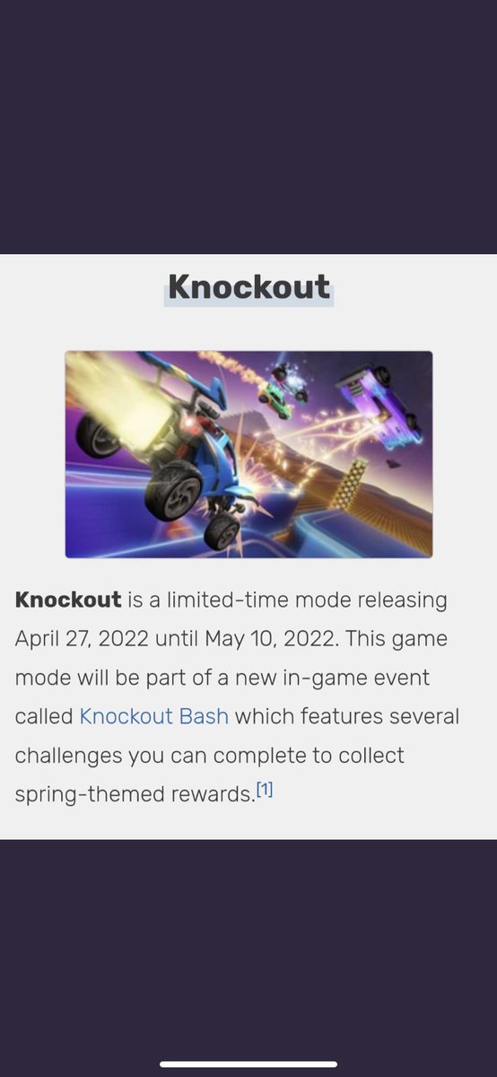 irbll_'s tweet photo. @RocketLeague Can't wait for the celebration of knockout bash in about 3 months, which was also the last time Rocket League got a new gamemode https://t.co/V3q9fy0S4U