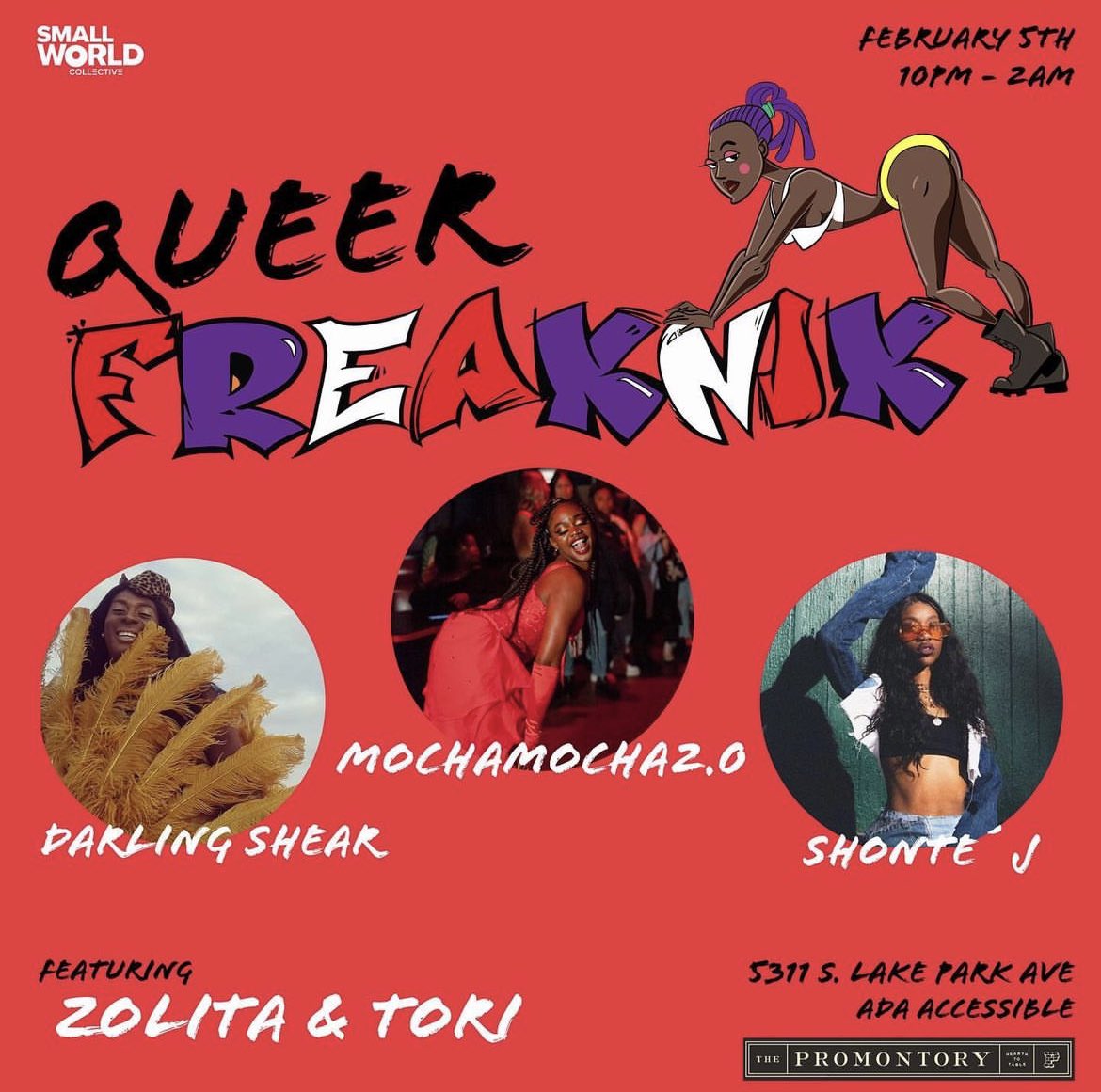 smallWORLD_Chi's tweet photo. It’s almost timeee. If you haven’t gotten your tickets for Queer Freaknik tonight, you might want to get to the door early cause it’s gonna be a packed house. https://t.co/DfcAGOxDu0