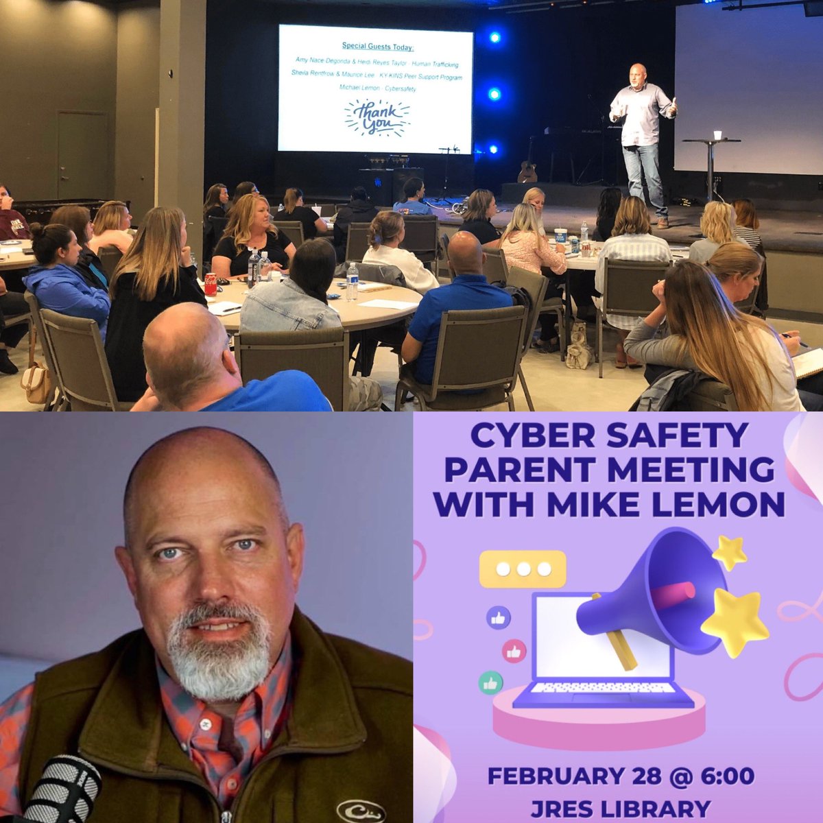 Calling all parents, guardians, aunts, uncles, caregivers, grandparents and more! ➡️ Det. MIKE LEMON, Cyber Safety Expert is coming to JRES!  💻Save the date: FEBRUARY 28th, @ 6pm. Learn more here: cybersafeschool.org <a href="/JresRockets/">JRES</a>