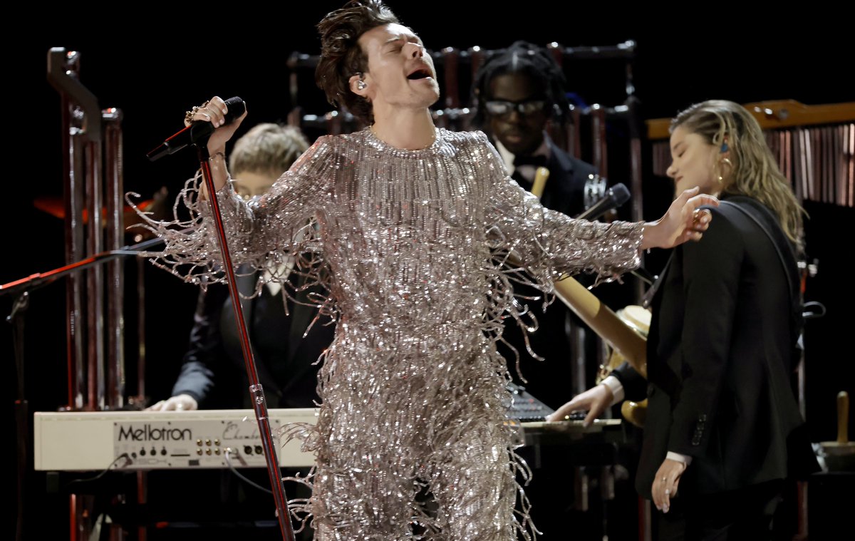 Harry performing at the 65th #GRAMMYs  in Los Angeles, California - February 5