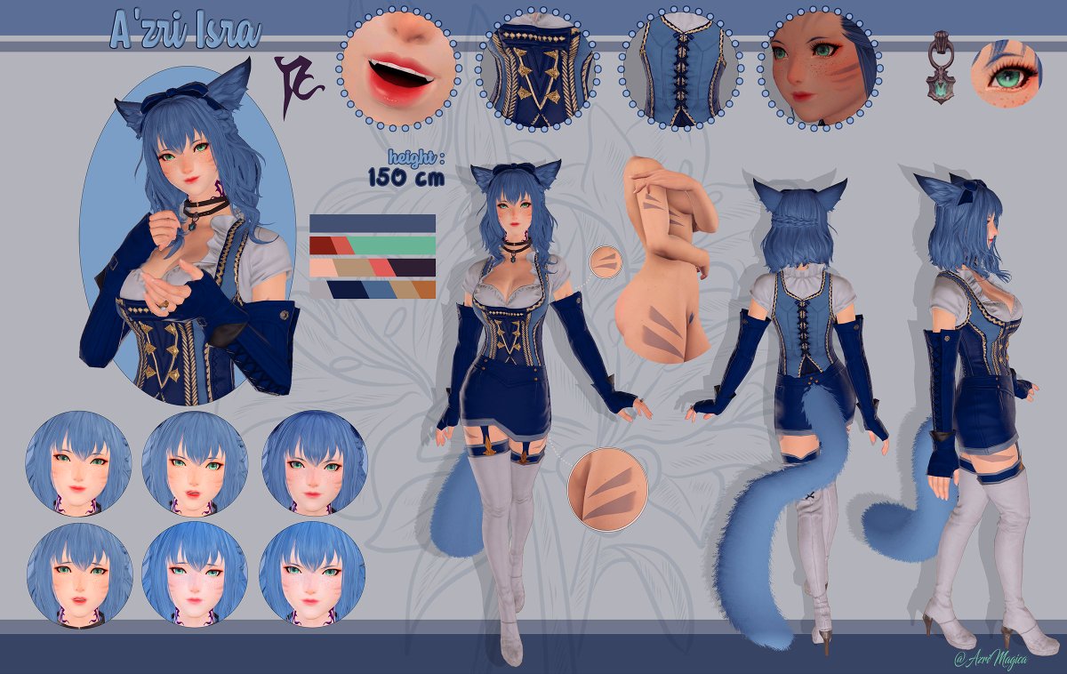 AzriMagica's tweet photo. Updated 2023 reference sheet for my girl https://t.co/Mn3hP9DiSe