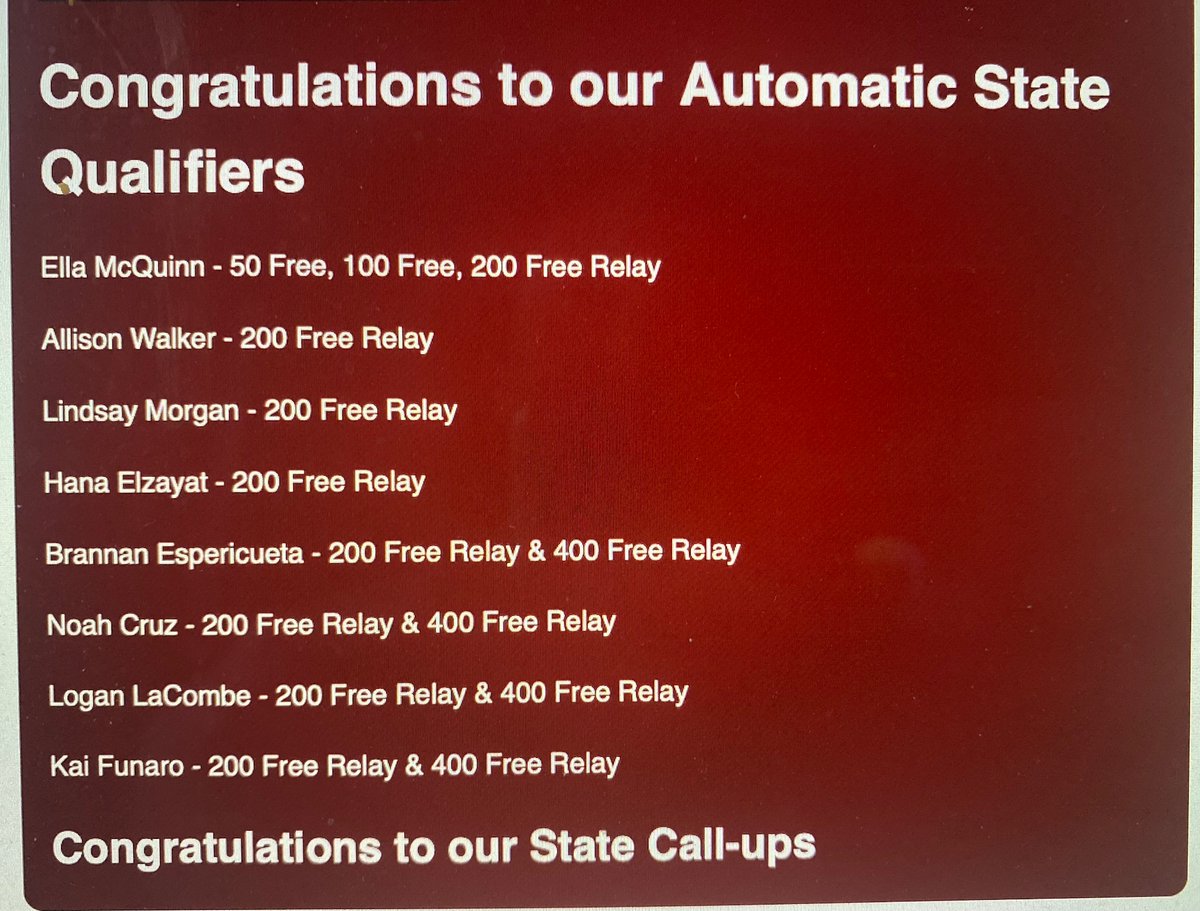 Raiders, we are so proud of you all!🌟
🏊‍♀️🏊🏻‍♂️
Way to race your hearts out!! STATE bound, congrats! 🥳💥

👉🏼For updated info and more photos, please go to our website:

rouseswimming.swimtopia.com

@raiderrumblermedia <a href="/rhsrumbler/">Raider Rumbler</a> <a href="/RaiderNationAV/">RaiderNationMedia</a>