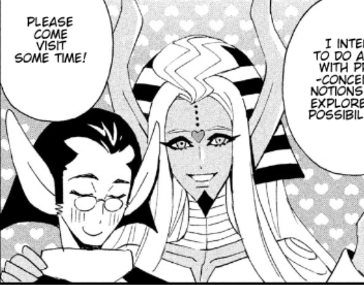 bruh the chapter i just read was gay as hell!!!! also it reminded me of the last uy movie and the first one. lala getting married and stuff but hikaru saving her. i love startwi sm. also diversity win, the aliens are gay