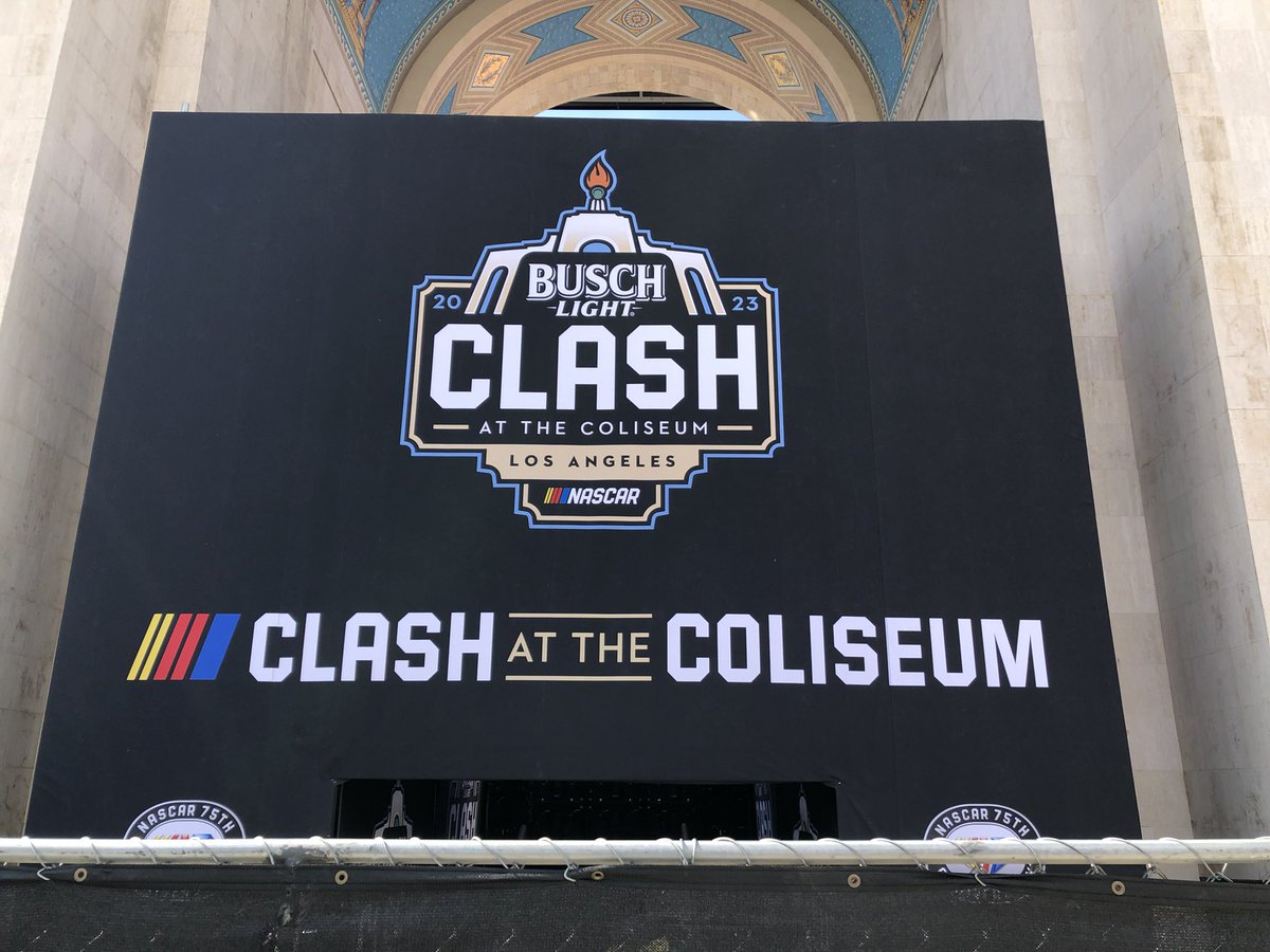 Just_Ask_Paul's tweet photo. NASCAR Busch Light Clash! #NASCAR2023 #theclash #racing #lacoliseum #NASCAR #nascarracing #NASCARCupSeries #infieldnation #BuschLightClash #nascarclash #thankyouvettix #vettix #freetickets https://t.co/6hVUjtVoxL